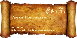 Cseke Hortenzia névjegykártya