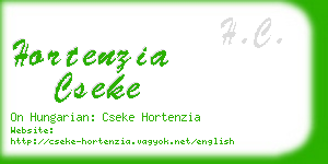hortenzia cseke business card